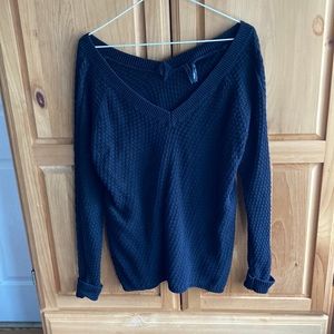 Faded Black Guess V Sweater